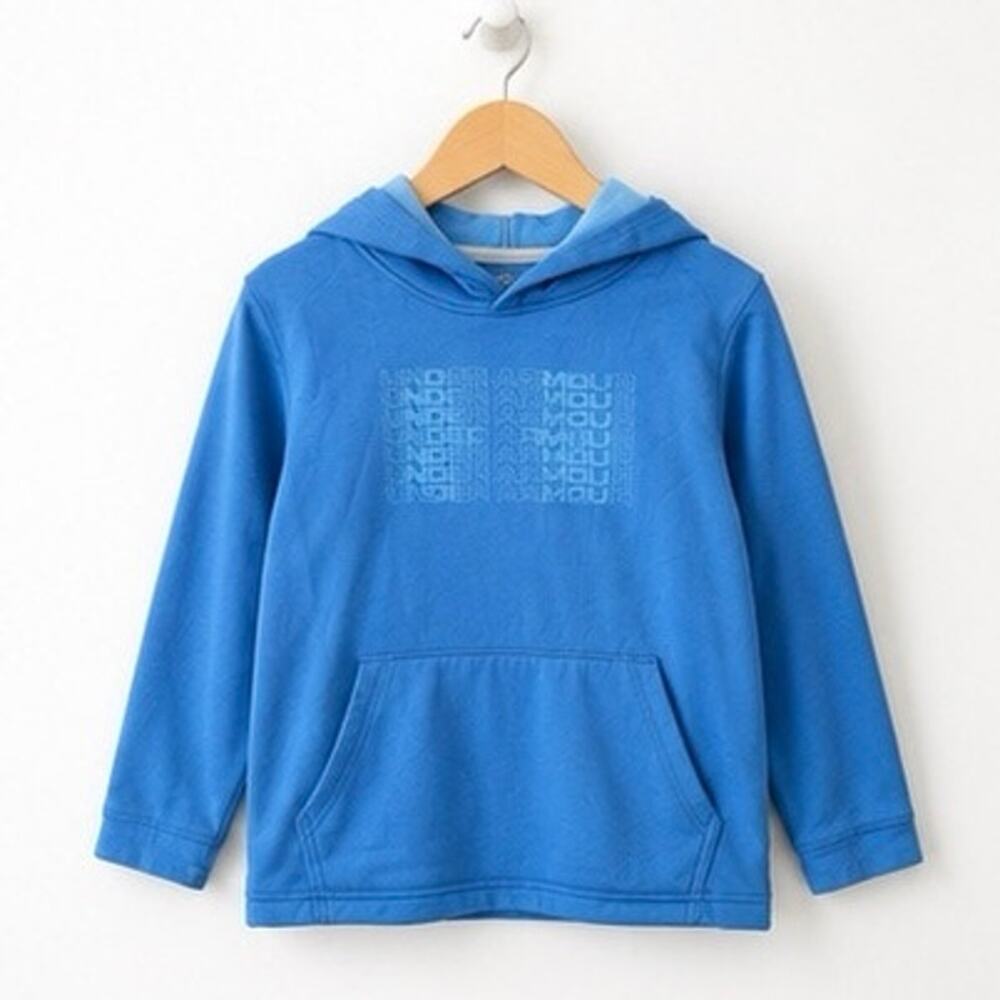 Under Armour Youth Boys ColdGear Blue Hooded Sweatshirt
